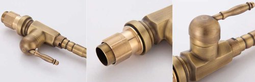 Смеситель для раковины (умывальника) REA BONA OLD GOLD золотой высокий