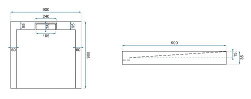 Душевой поддон REA GRAND BLACK 90X90