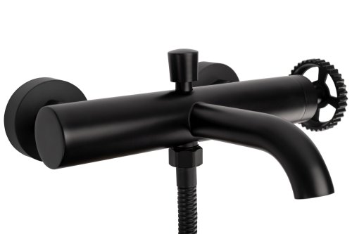 Змішувач для ванни та душу REA VERTIGO BLACK MAT чорний настінний