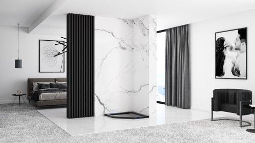 Душевой поддон REA DIAMOND BLACK 90X90