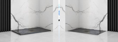 Душевой поддон REA GREY ROCK 80X100