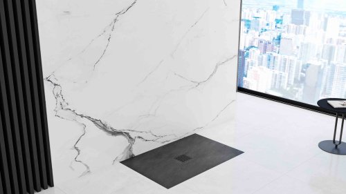 Душевой поддон REA BLACK ROCK 80X120