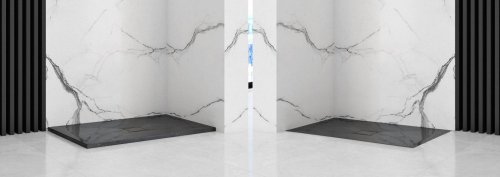 Душовий піддон REA BLACK STONE 80X100