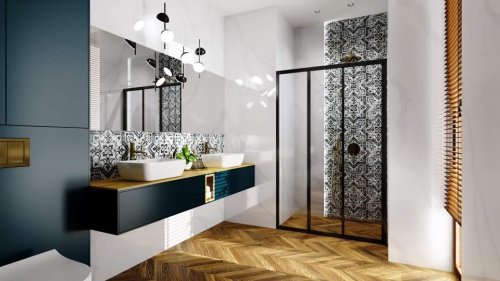 Душевая дверь REA  ALEX BLACK 90