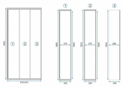 Душевая дверь REA  ALEX BLACK 90