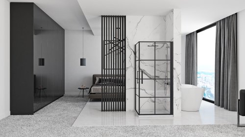 Душевая кабина REA RUBIK BLACK MAT 80х80