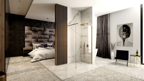 Душевая стенка REA AERO GOLD 120