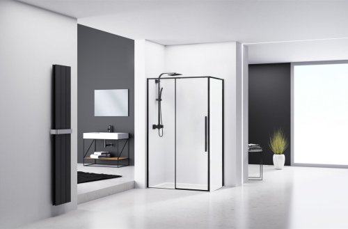 Душова кабіна REA SOLAR BLACK 80х100