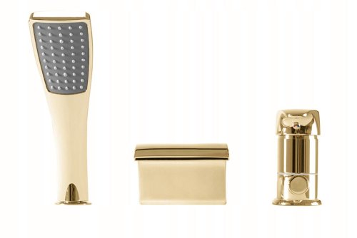 Змішувач для ванни REA RIVEN GOLD золотий на борт ванни