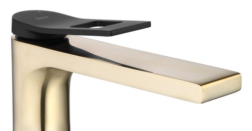 Змішувач для раковини (умивальника) REA SOUL BRUSHED GOLD низький