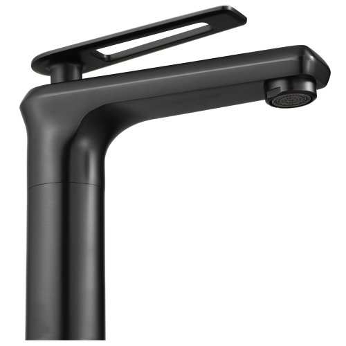 Смеситель для раковины (умывальника) REA BLADE OLD BLACK черный низкий