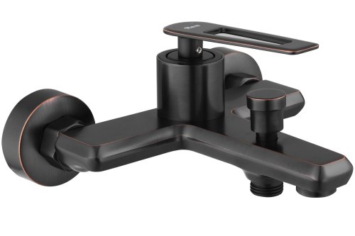 Смеситель для ванны и душа REA BLADE OLD BLACK черный настенный