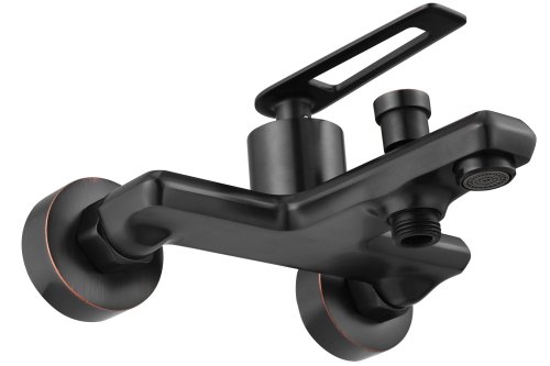 Смеситель для ванны и душа REA BLADE OLD BLACK черный настенный