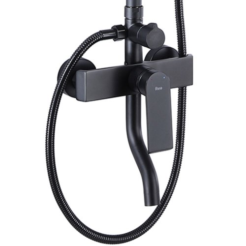 Душевой гарнитур REA HASS BLACK черный с изливом