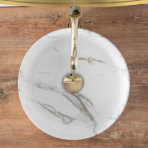 Умывальник (раковина) REA SAMI AIAX SHINY накладной белый