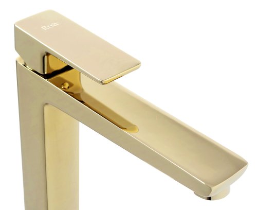 Змішувач для раковини (умивальника) REA ORIX GOLD золотий високий