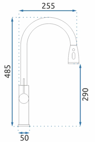 Смеситель для кухни REA NEST BLACK MAT черный
