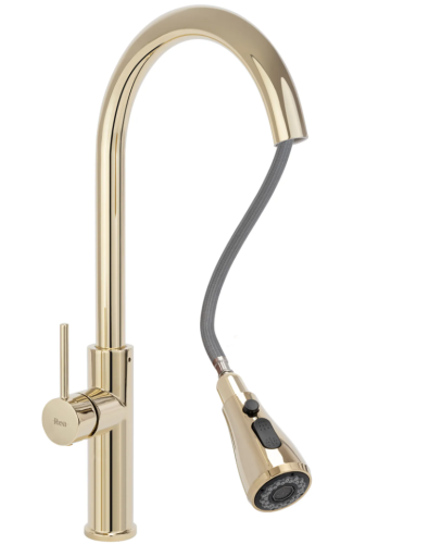 Змішувач для кухні REA NEST GOLD золотий