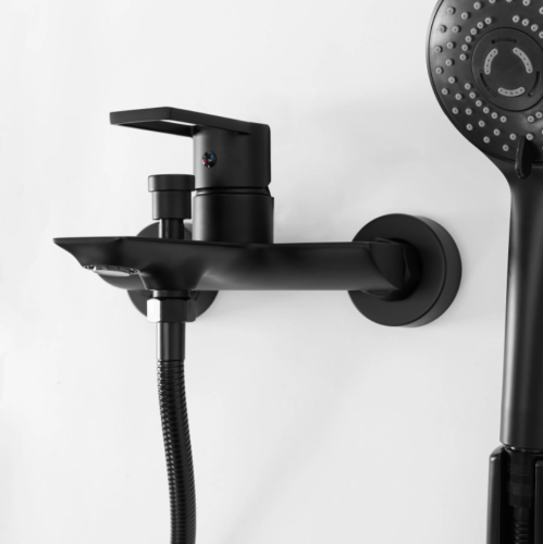 Змішувач для ванни REA FLIP BLACK чорний настінний