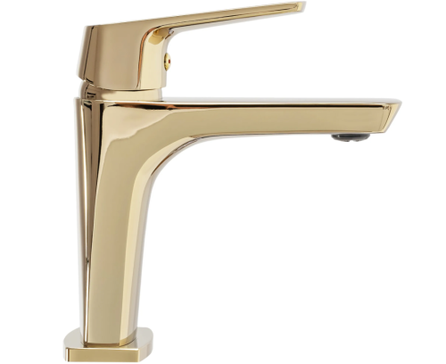 Змішувач для раковини (умивальника) REA RUSEL GOLD золотий низький