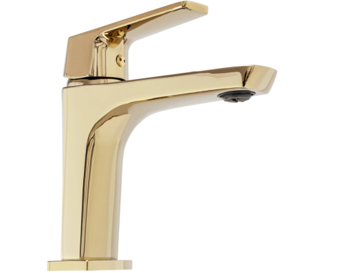 Змішувач для раковини (умивальника) REA RUSEL GOLD золотий низький