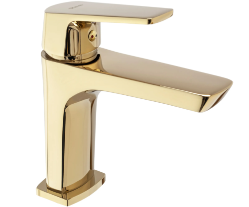 Змішувач для раковини (умивальника) REA RUSEL GOLD золотий низький