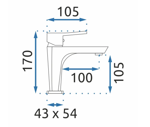 Змішувач для раковини (умивальника) REA RUSEL GOLD золотий низький