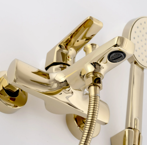 Смеситель для ванны REA RUSEL GOLD золотой настенный