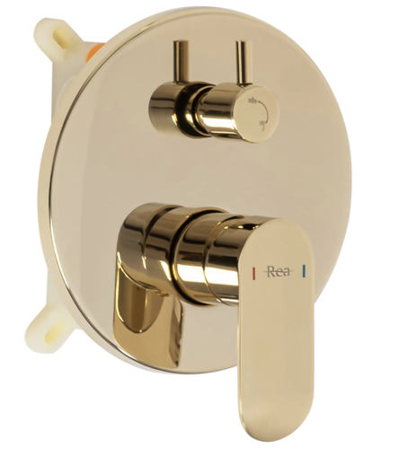 Душовий гарнітур прихованого монтажу REA HYPER GOLD + BOX золотий