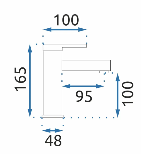 Смеситель для раковины (умывальника) REA PIXEL CHROME хром низкий