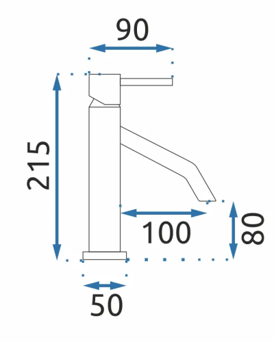 Змішувач для раковини (умивальника) REA LEVEL GOLD золотий низький