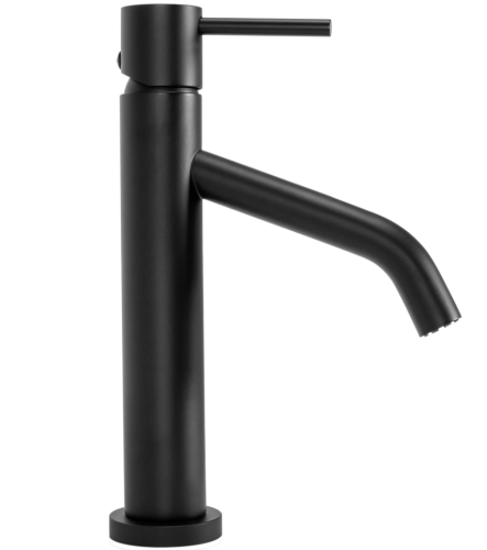 Смеситель для раковины (умывальника) REA LEVEL BLACK черный низкий