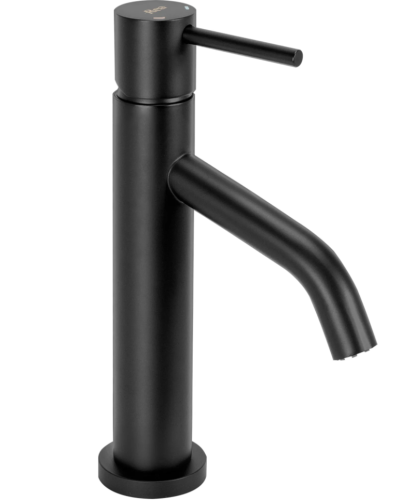 Смеситель для раковины (умывальника) REA LEVEL BLACK черный низкий