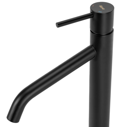 Смеситель для раковины (умывальника) REA LEVEL BLACK черный низкий