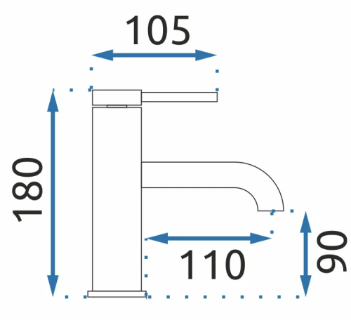 Смеситель для раковины (умывальника) REA SPOT CHROME хром низкий