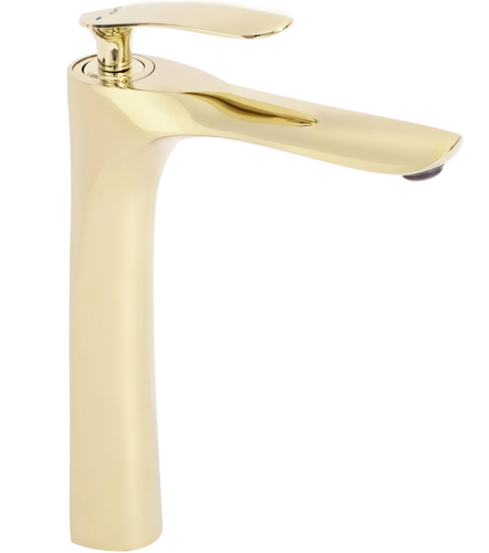 Смеситель для раковины (умывальника) REA ORBIT GOLD золотой высокий