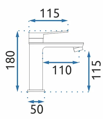 Смеситель для раковины (умывальника) REA VIRAL CHROME хром низкий