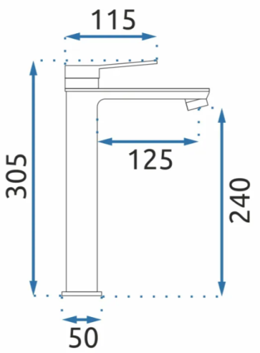 Смеситель для раковины (умывальника) REA VIRAL CHROME хром высокий