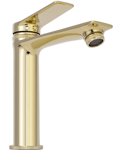 Смеситель для раковины (умывальника) REA VIRAL GOLD LOW золотой низкий