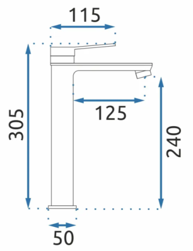 Змішувач для раковини (умивальника) REA VIRAL BLACK