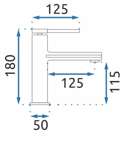 Смеситель для раковины (умывальника) REA OVAL CHROME хром низкий