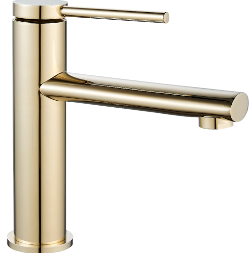 Змішувач для раковини (умивальника) REA OVAL GOLD золото низький