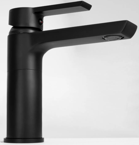 Змішувач для раковини (умивальника) REA ARGUS BLACK чорний низький