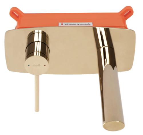 Смеситель для раковины (умывальника) REA OVAL GOLD + BOX скрытого монтажа