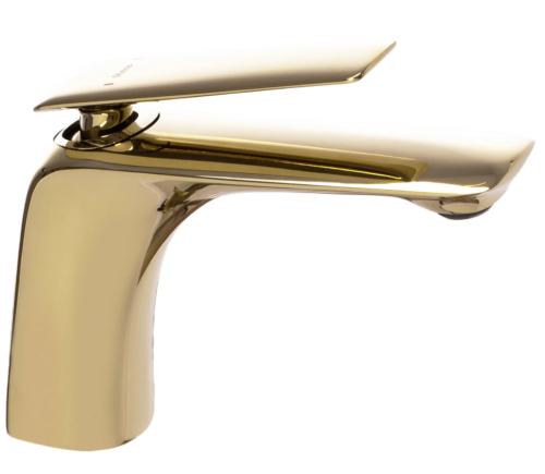 Смеситель для раковины (умывальника) REA JAGER GOLD золотой низкий