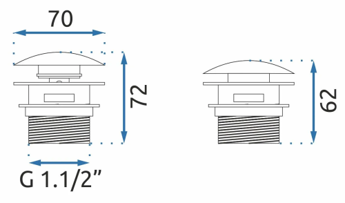 Донный клапан для ванни REA KLIK-KLAK L.GOLD золотой