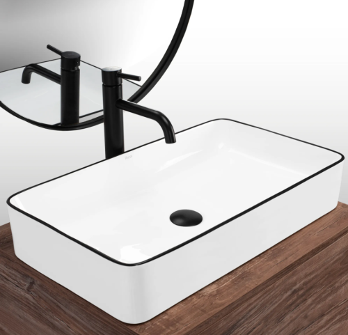 Умывальник (раковина) REA DENIS EDGE накладной белый