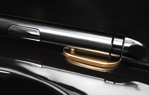 Подвесной унитаз REA CARLO BLACK MINI FLAT GOLD EDGE черный