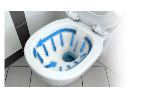 Подвесной унитаз REA CARLO FLAT MINI GOLD/BLACK золото