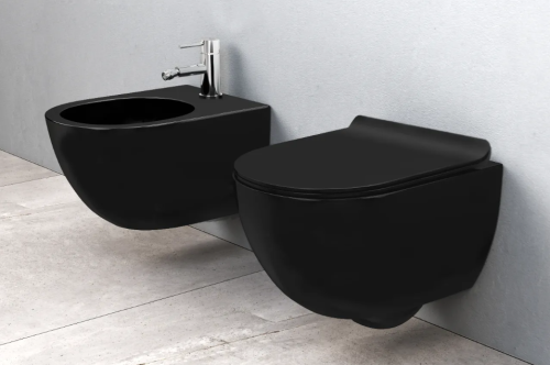 Подвесное биде REA CARLO MINI BLACK MATT